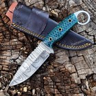 9  Custom Hand Made Forged Damascus Steel Fix Blade Hunting Skinner Knife Edc