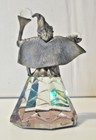 Vintage 1985 Spoontiques 1 3 4  Wizard W  Crystal Ball And Staff Pewter Figurine
