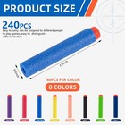 240 Pcs Colorful Refill Darts Bullets Ammo Pack For Nerf N-strike Elite Serie   