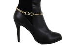 Women Boot Chain Bracelet Gold Metal Infinity Shoe Anklet Forever Charm Jewelry