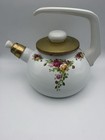 Royal Albert Old Country Roses Enamel Stovetop Tea Kettle Made In Germany