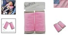 Soft Pink Car Seat Strap Pads - Anti-slip Safety Covers For Baby Comfort