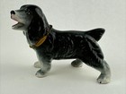 Spaniel Dog Figurine W  Spaniel Necklace Davar Japan Ceramic Vintage 