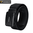 Idogear Tactical Belt With Metal Ratchet Adjustable Buckle 1 75  1000d Nylon Bk