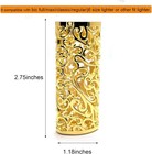Thick Lighter Case Cover Holder Sleeve Pouches Metal Hollow Yellow Golden 