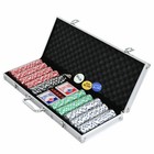 Chips Poker Dice Chip Set Texas Blackjack Cards Game W  Aluminum Case 500pcs