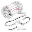 Fur Yarn Soft Fluffy Chunky Yarn Fuzzy Yarn Gray For Crocheting 50m