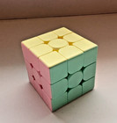 Rubiks Like Cube Easy To Spin twist 3x3x3 Pastel Colored Speed Cube - New