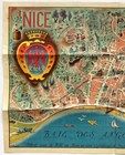 Original Vintage Poster Map O  Poisson - Nice - France - French Riviera - 1959