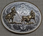 5  Belt Buckle Montana Silversmiths Western Cowboy Engraved Rodeo Oversized