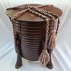 Antique Japanese Meiji Lacquer Picnic Basket Hat Box Hokkai    Vintage 
