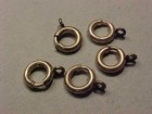  1  One Vintage 9mm Sterling Silver Pocket Watch Chain Spring Ring Clasp Finding