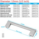 Brushed Nickel Modern Cabinet Handles Bar Pulls Kitchen Hardware Stainless Steel