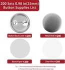 800 Pcs Button Maker Supplies 25mm   0 98 Inch Button Supplies Button Parts A