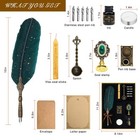 Quill Pen And Ink Set  Calligraphy Feather Pen Set With Wax Seal Stamp  Ink     