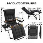Zero Gravity Chair 440lbs Capacity foldable For Outdoor outdoor Sun Lounge Chair
