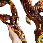Handcarved Fiery Phoenix Bird Walking Stick Cane  Fantasy Magic Staff
