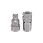 3 4    Flat Face Hydraulic Quick Couplers Set - 1    Sae Thread