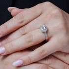 Rhodium Plated 925 Sterling Silver Micro Pave Solitaire Clear Cz Ring Sizes 5-9