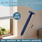30pcs 3 Inch Vinyl Shutter Fasteners  Window 30pcs  Classic Blue