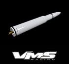 Vms Racing Ford F150 F250 50 Cal Caliber Bullet Aluminum Short Antenna White Kit