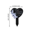 Memorial Iron Grave Marker Cemetery Garden Stake Memorial Plaque Gar Decor