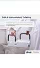 Drive Medical Rtl12027ra 2-in-1 Raised Toilet Seat With Removable Padded Arms