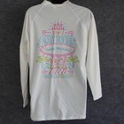 Unbranded Men Long Sleeve Rash Guard Swim Shirt L White Nylon Spandex Uv Crew