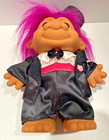 Vintage Russ Troll Bride Groom Tuxedo Dark Pink Hair Approx  8  Nice 