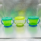 Munchkin Snack Container Cup - Lot Of 3 - 6 Pieces - Blue Green   Toddler Food