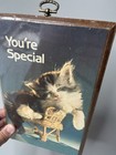 Vtg Wooden Plaque Kitten Kitty Cat You   re Special Wall Decor Mcm Gift 1979 