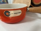 Le Creuset Casserole Rustique With Wood Handle Pan W cover  18 1-3 4 Qt New