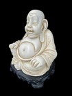 Vintage Large And Heavy Buddha 9-5 8  Statue Carving Resin Stone Composite