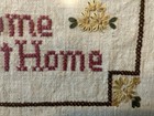 Vintage Embroidered    home Sweet Home    Framed Picture