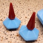 3 Vintage Lou Lou Cacharel Atomizer Parfum Perfume Empty Blue Milk Glass Bottles
