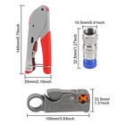 Rg6 Rg59 Coax Cable Compression Crimper Tool Kit with 10 Pcs Coaxial Red