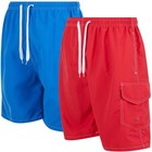 Men s Swim Trunks  Cargo Shorts Quick Dry  w Mesh Lining  3 Pockets  2 Pairs