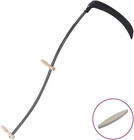 Scythe With Grinding Stone - 57 1  Garden Tool With Steel Blade And Wooden Grips