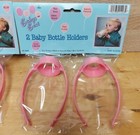 Baby Bottle Easy Grip Pink Holders Set Of 4 Non Toxic Easy Grip 1 75in Diameter 