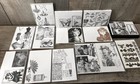 Big Lot Of Vintage Victorian Images Rubber Cling Mounted Stamps Dvd Cases