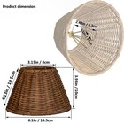 Mini Lampshades Set Of 3 lamp Shade Rattan Clip-on Shades empire barrel Shape   