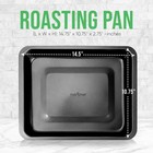 Nutrichef Nonstick Baking Pan - 14  X 10  Rectangular Carbon Steel Baking Tray -