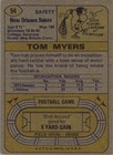 1974 Topps  94 Tom Myers Rc - Ex
