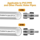 3pcs Integrated Internal   External Pipe Threading Tool Pvc Pipe Threader Kit