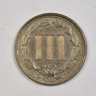 1867 Three Cent Nickel   Hint Of Pretty Blue Toning   Sharp Gem Bu Uncirculated 