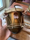 Vintage Rare Drum Bongo Set Round Bottom W wood Paddles   Stand Unique Novelty  