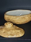 Vintage Atlantic Mold Ceramic Baked Potato Covered Casserole   Serving Bowl 10  
