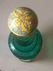 Decorative Green Glass Bottle With Stopper