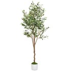 5 Ft Artificial Olive Tree Tall Green Faux Plant With Natural Appearance W  Pot