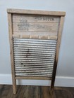 National Washboard Co   the Silver King  Vintage Wood   Metal Washboard